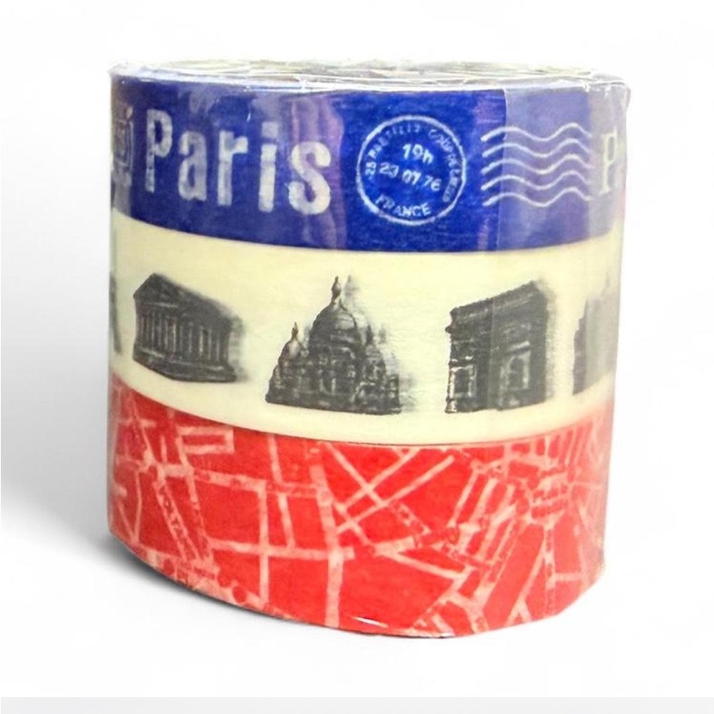 Paris Themed Japanese  Washi tape set of 3